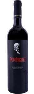 Botella de vino tinto Domínguez de Bodega Domínguez.